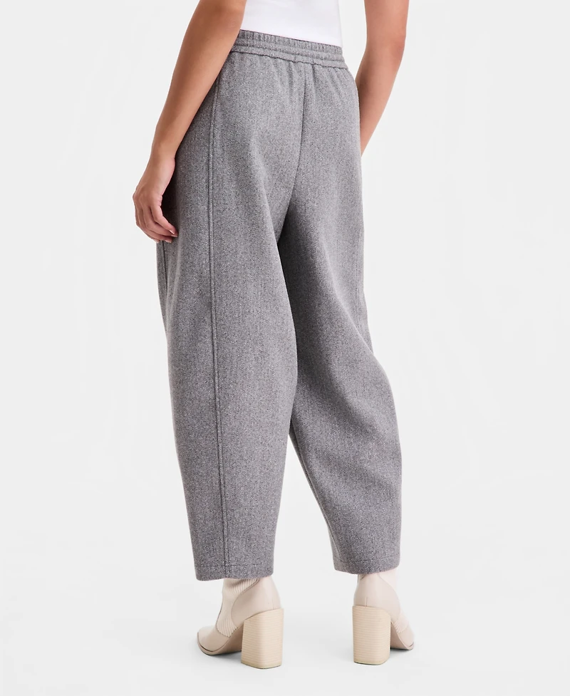 Bar Iii Women's Felt Barrel-Leg Drawstring Pants, Macy's Exclusive