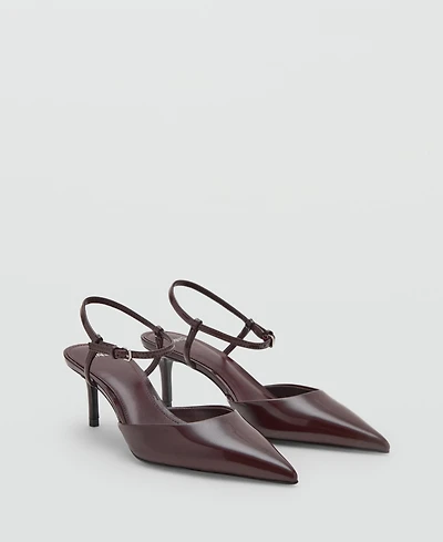 Mango Women's Ankle Strap Kitten-Heeled Shoes