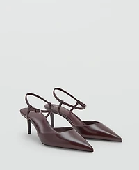 Mango Women's Ankle Strap Kitten-Heeled Shoes