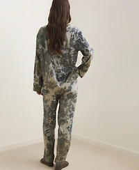Mango Women's Blurred Print Pajama Bottoms