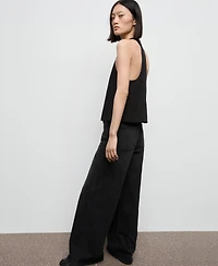 Mango Women's Low-Cut Back Halter Top