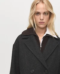 Mango Women's Double-Breasted Midi Coat