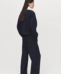 Mango Women's Borg Collar Wool Blend Jacket