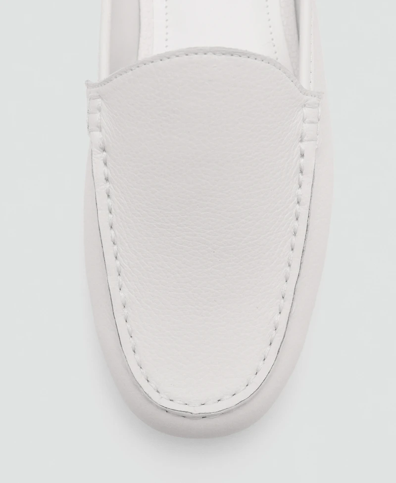 Mango Women's Leather Flat Shoes