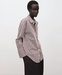 Mango Women's Pocket Striped Shirt