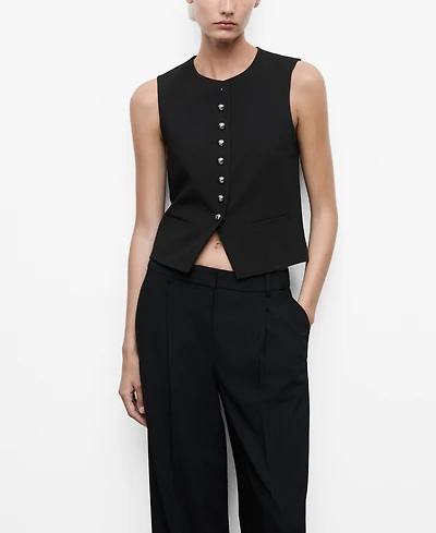 Mango Women's Jewel Buttons Vest