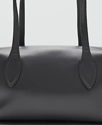 Mango Women's Quilted Leather Shoulder Bag