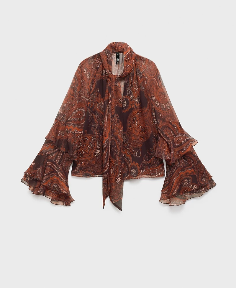 Mango Women's Paisley Print Blouse