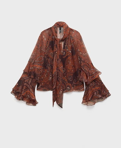 Mango Women's Paisley Print Blouse