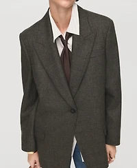 Mango Women's Wool Suit Jacket