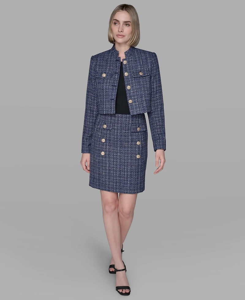 Karl Lagerfeld Paris Women's Muti Textured Tweed Jacket