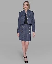 Karl Lagerfeld Paris Women's Muti Textured Tweed Jacket