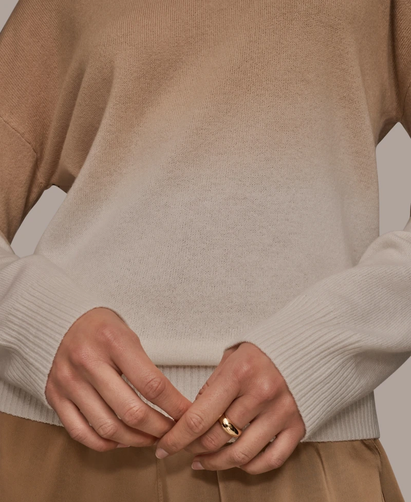 Donna Karan Weekend Women's Long Sleeve Crew Neck Top