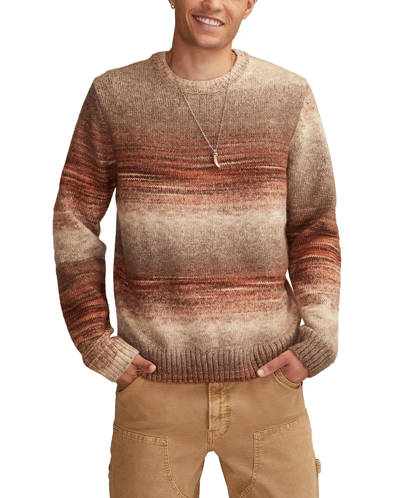Lucky Brand Men's Space Dye Crewneck Sweater