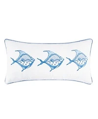 Levtex Batik Ocean Embroidered Decorative Pillow