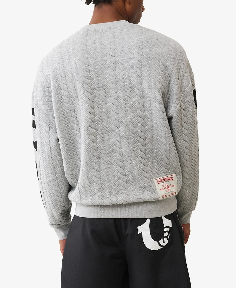 True Religion Men's Logo Applique Detail Sweatshirt