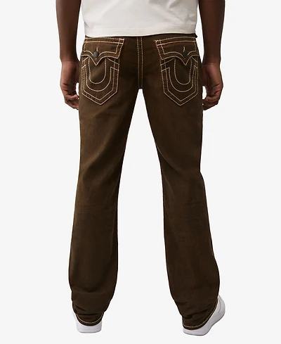 True Religion Men's Big T Stitch Detail Straight Fit Jeans