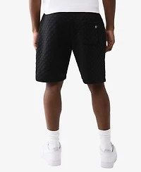 True Religion Men's Checkered Quilted Shorts