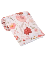 Bedtime Originals Flower Power Floral/Strawberry Soft/Cozy Fleece Baby Blanket