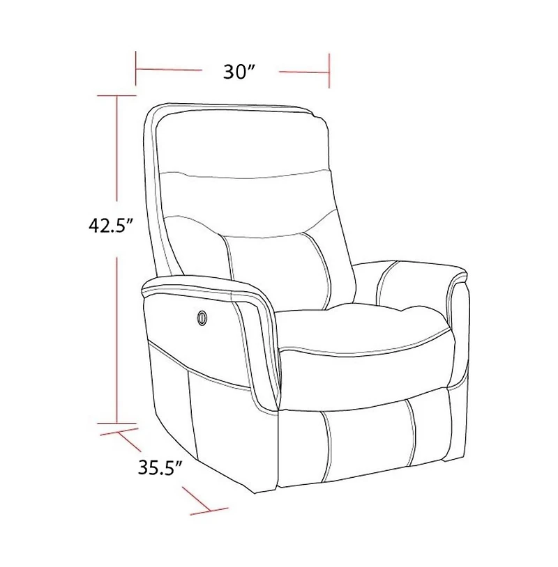 Parker Living Single Piece 90% Polyester, 10% Pu Gemini - Linen Power Swivel Glider Recliner