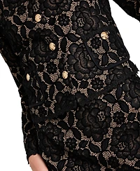 Tahari Asl Women's Bonded Lace Long-Sleeve Jacket