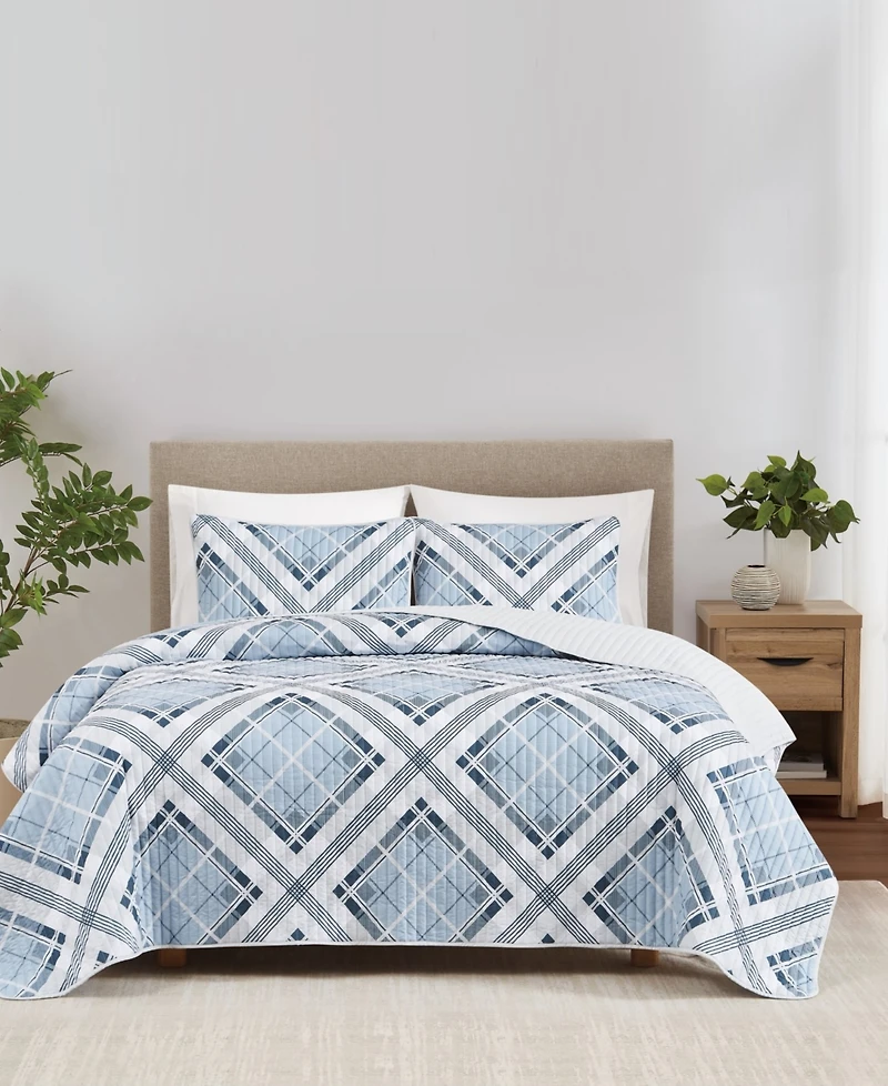 Truly Soft Lars Plaid 3-Pc. Quilt Set, Full/Queen