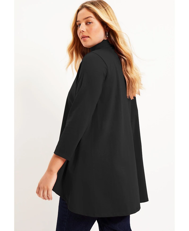 June + Vie Women's One+Only Mock-Neck Tunic