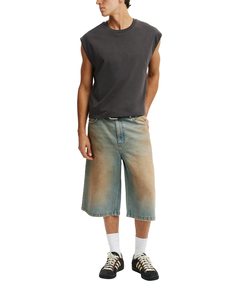 Cotton On Men's Cropped Fit Muscle T-Shirt