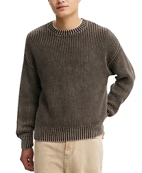 Cotton On Men's Washed Box Fit Crew Sweater