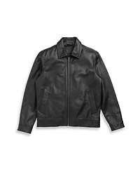Rodd Gunn Men's Haymarket Zip Front Leather Jacket