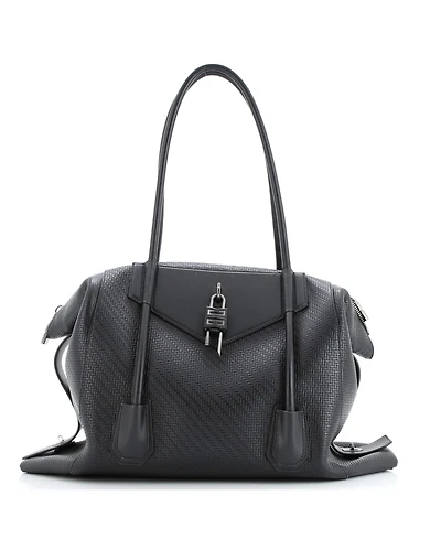 Pre-Owned Givenchy Antigona Soft Lock Bag Braided Leather
