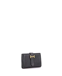 Pre-Owned HERMA‰S Compact Bearn Coin Wallet Chevre Mysore