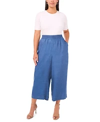 Vince Camuto Plus Smocked Waist Wide Leg Pants