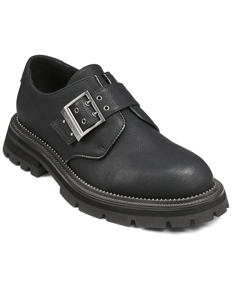 Karl Lagerfeld Paris Men's Pebble Monk Strap Dress Shoes