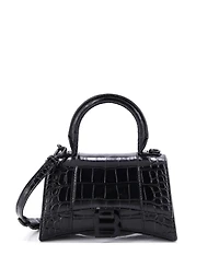 Pre-Owned Balenciaga Hourglass Top Handle Bag Embossed Leather