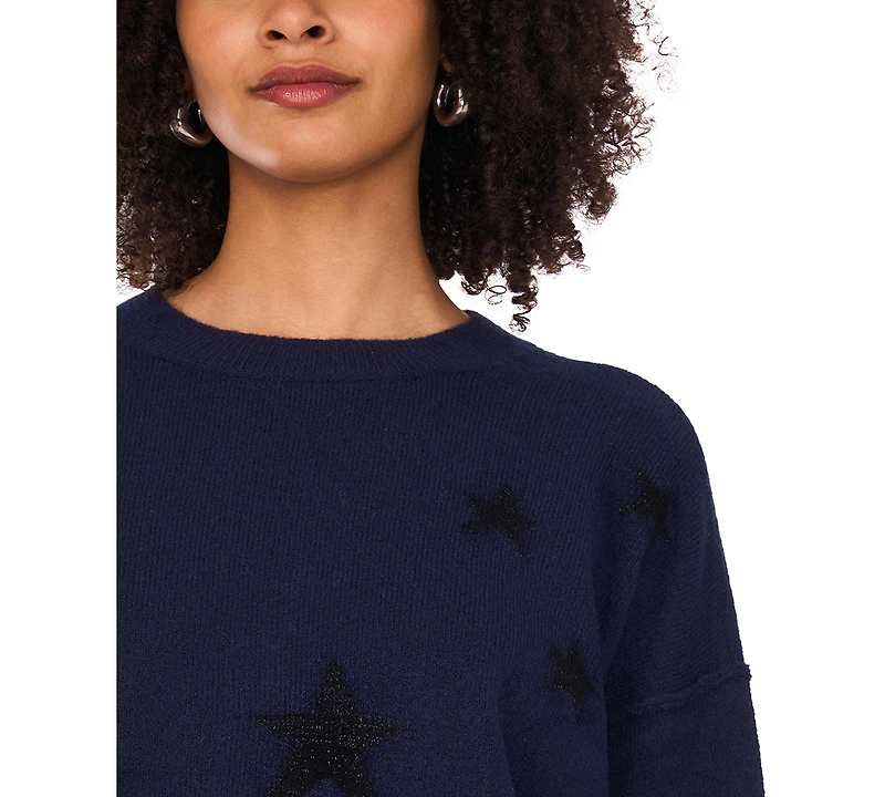 Vince Camuto Women's Crew Neck Long Sleeve Sweater