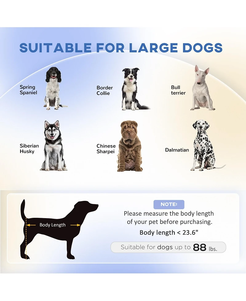 PawHut Dog Sofa Couch with Washable Cushion for Large Dogs, Cats,