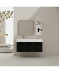Streamdale 48" Wall-Mount Vanity, Resin Left Basin, Kd-Package