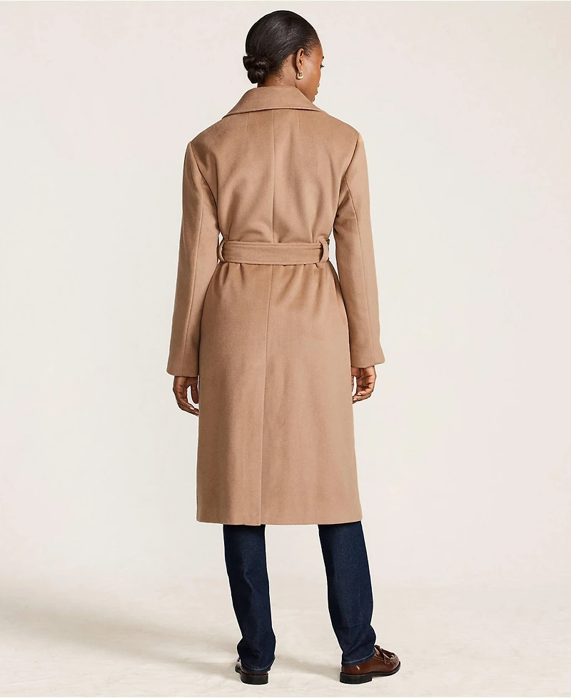 Lands' End Women's Wool Wrap Long Coat