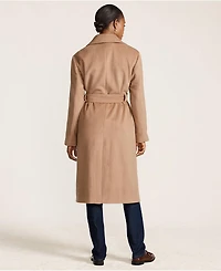 Lands' End Women's Wool Wrap Long Coat