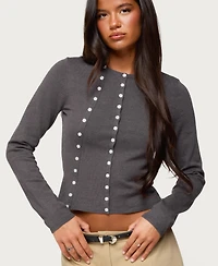 Edikted Women's Hestia Button Up Knit Cardigan