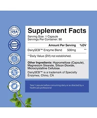 Dairy Relief Capsules, Off white, 90ct