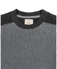 Hope & Henry Men's Organic Crew Neck Shoulder Detail Sweater