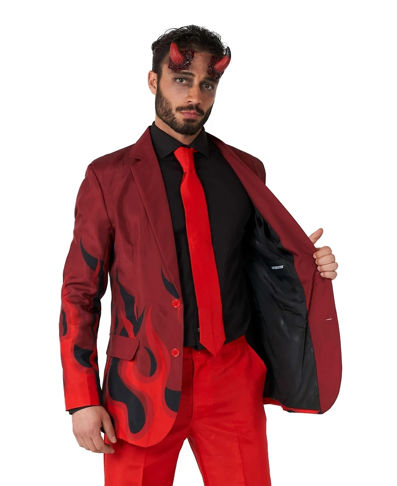 Suitmeister Men's Devil Costume - Slim Fit Suit Red and Black