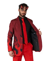 Suitmeister Men's Devil Costume - Slim Fit Suit Red and Black