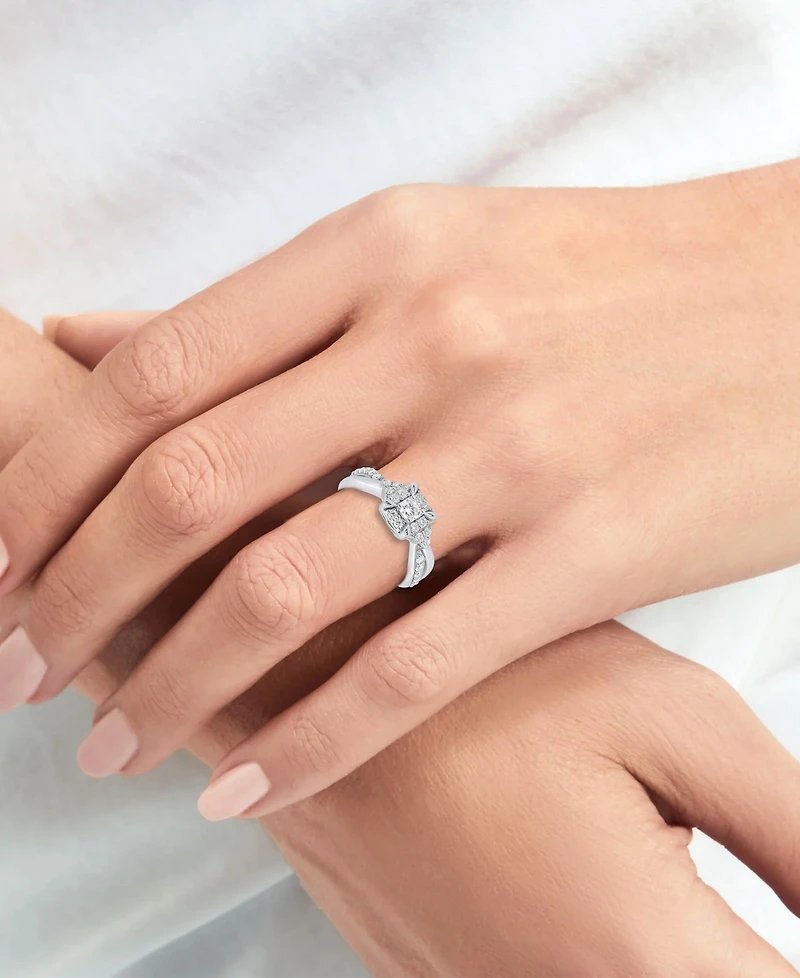 Forever Grown Diamonds Diamond Ring (1/2 ct. t.w.) Sterling Silver White Rhodium