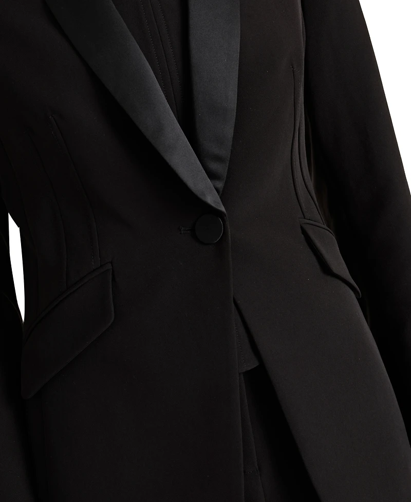Tahari Asl Women's Satin Tuxedo Jacket