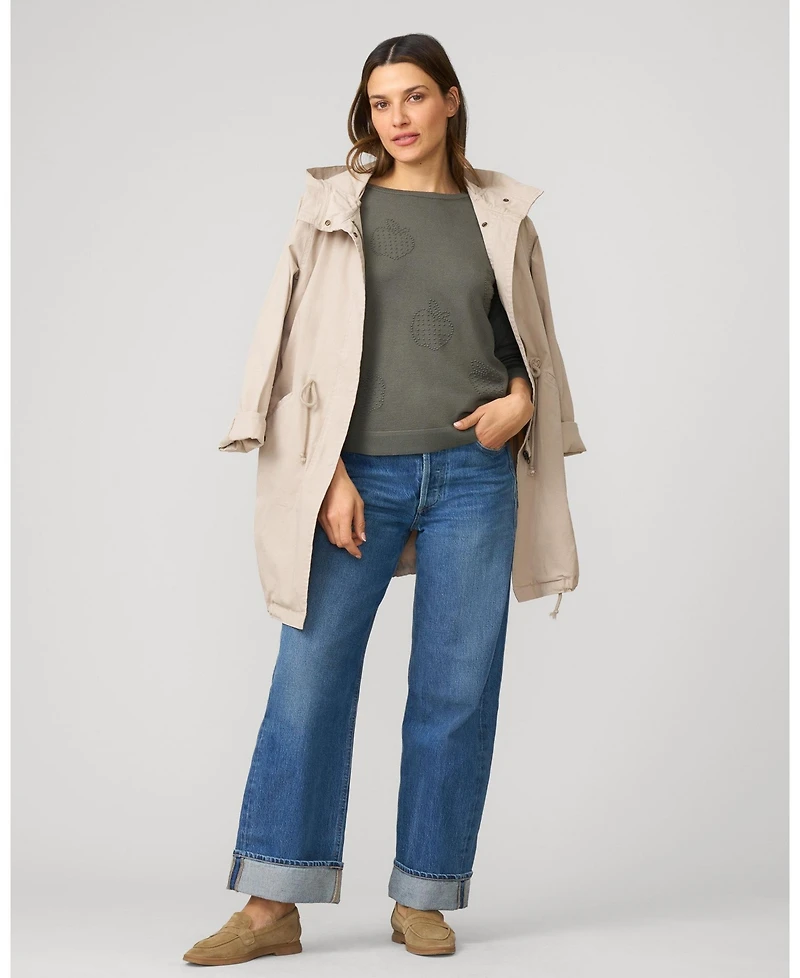 Cable & Gauge Women's Apple Drop Shoulder Tunic Sweater