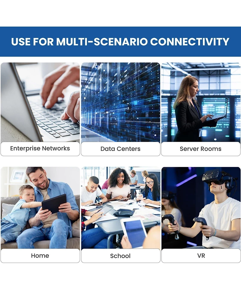 Ultra Clarity Cables Cat 6 Ethernet Cable 2 Pack High Speed Internet Network Patch Lan for Router Modem PS4 PS5