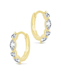 Sterling Forever Sterling Silver Kensington Micro Hoops